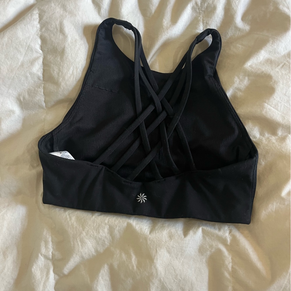 Black high next line atheta sports bra